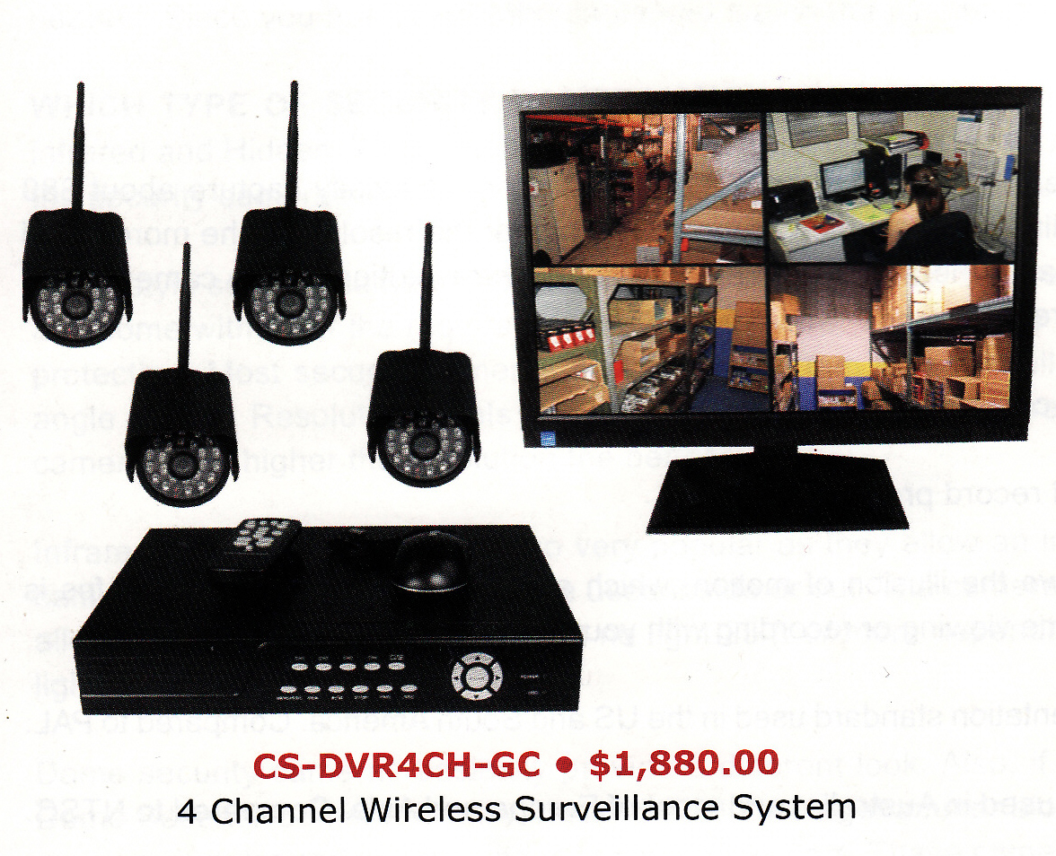 4 Channel Wireless Digital Video Surveillance System